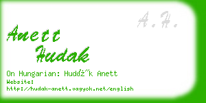 anett hudak business card